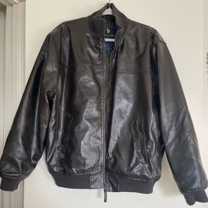 U.S Polo Assn Vintage Leather Bomber Jacket
